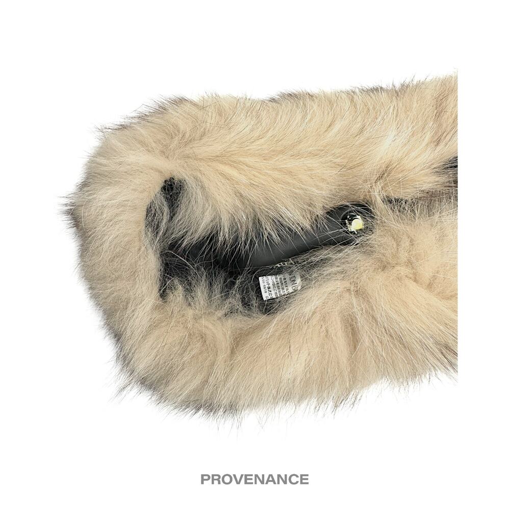 🔴 Givenchy Fur Shawl Scarf - Cream Brown Fox - Picture 5 of 10